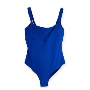 NWOT Sea Level Australia Blue Riviera Ribbed Square Neck One Piece Swimsuit